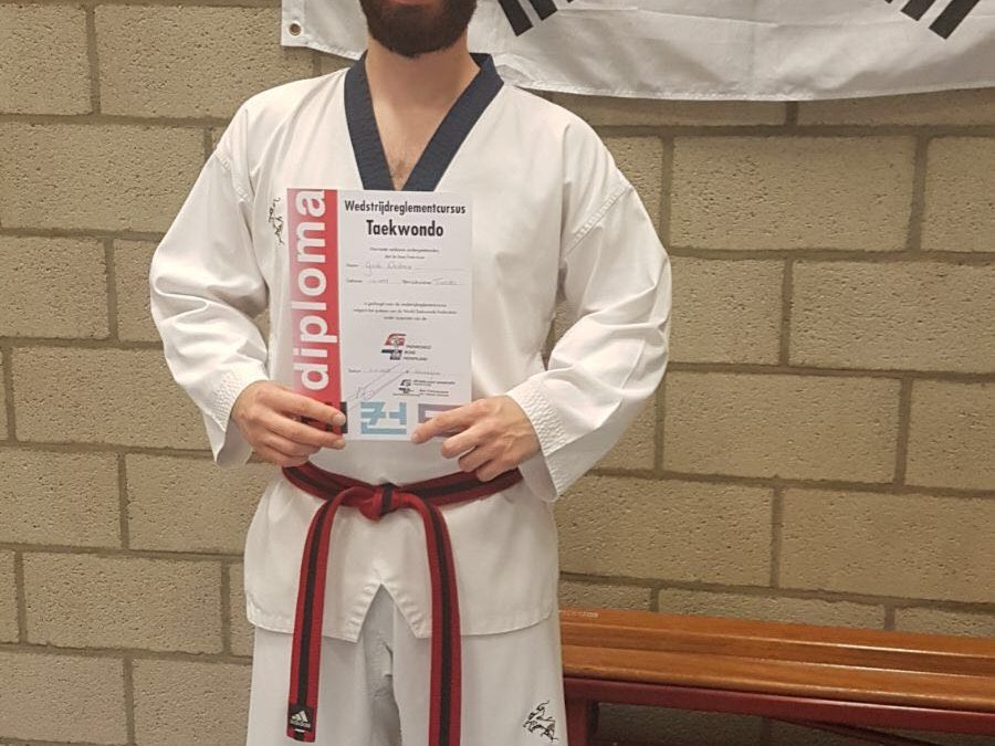 Guido Diederen een stap dichter bij zijn 1ste Dan Taekwondo